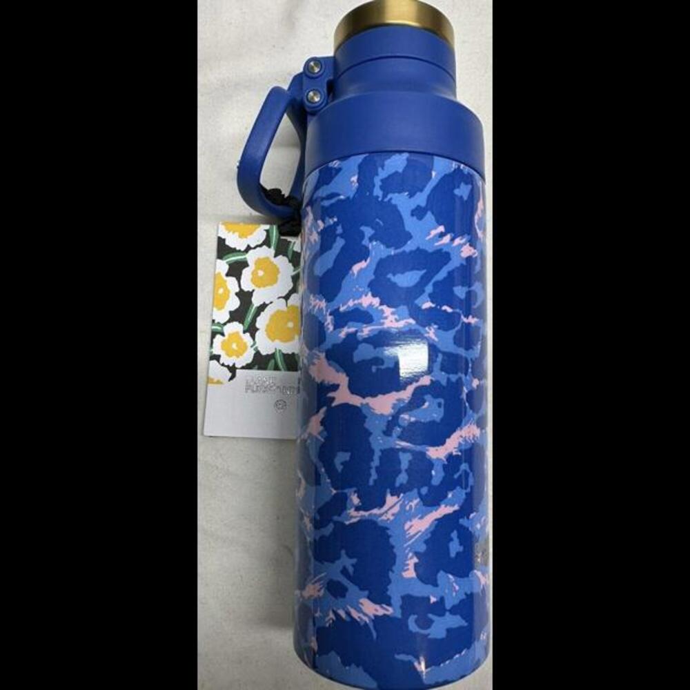 DVF Target Leopard Blue Stainless Steel Water Bottle SOLD OUT